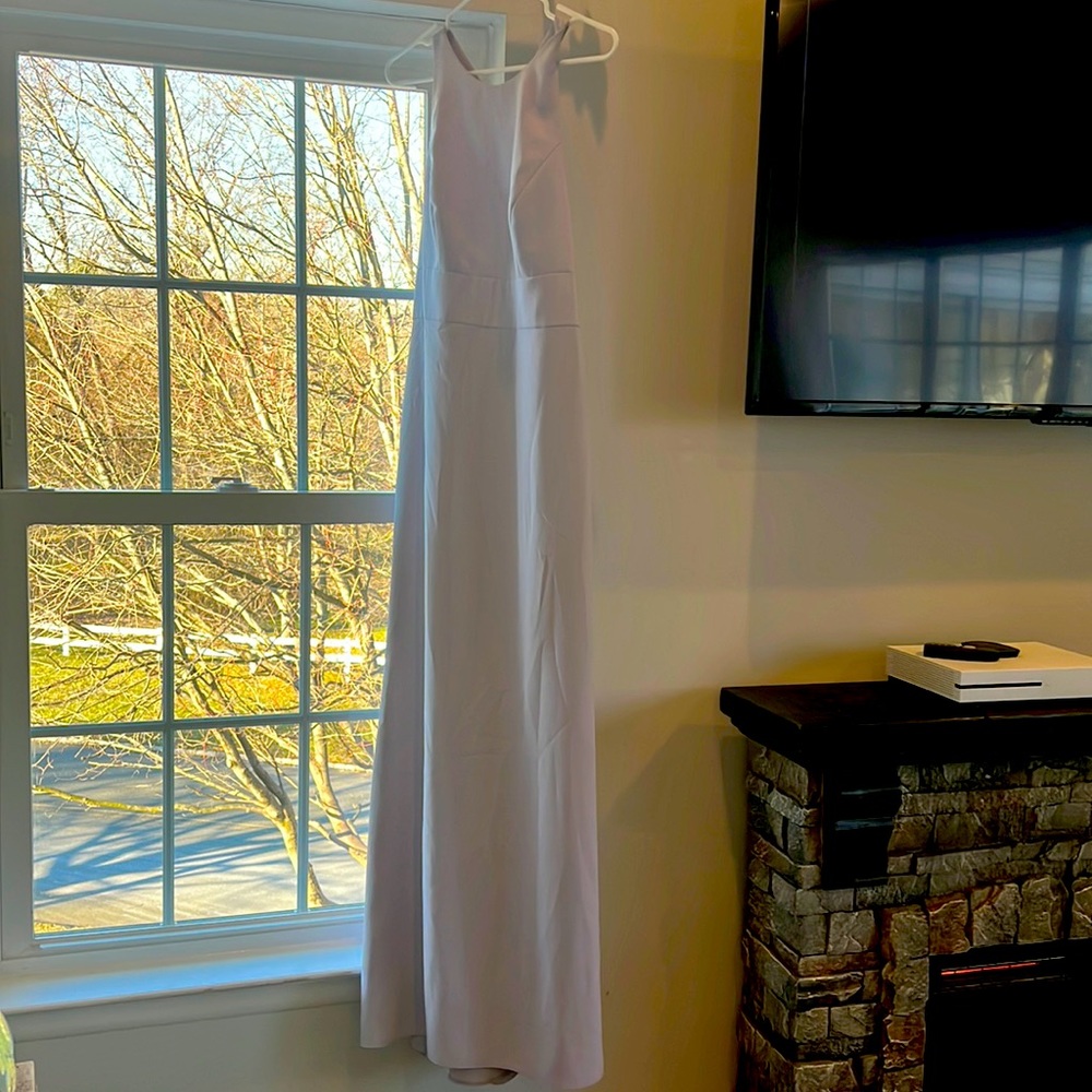 Dessy group-style number 4527 in moondance (light purple)